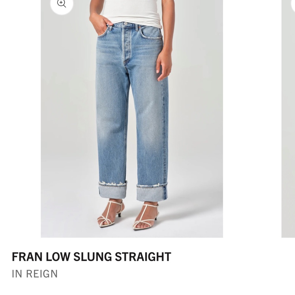 AGOLDE  Fran Low Slung Straight Jean
